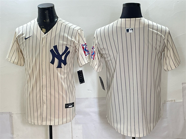 New York Yankees Blank Cream 2026 Field of Dreams Stadium Stitched Baseball Jersey