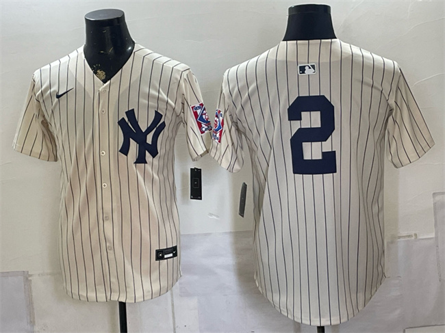 New York Yankees #2 Derek Jeter Cream 2026 Field of Dreams Stadium Stitched Baseball Jersey