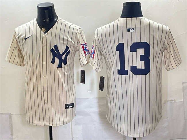 New York Yankees #13 Jazz Chisholm Jr. Cream 2026 Field of Dreams Stadium Stitched Baseball Jersey New York Yankees #13 Jazz Chisholm Jr. Cream 2026 Field of Dreams Stadium Stitched Baseball Jersey