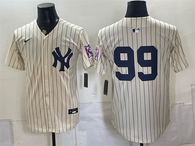 New York Yankees #99 Aaron Judge Cream 2026 Field of Dreams Stadium Stitched Baseball Jersey