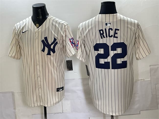 New York Yankees #22 Ben Rice Cream 2026 Field of Dreams Stadium Stitched Baseball Jersey