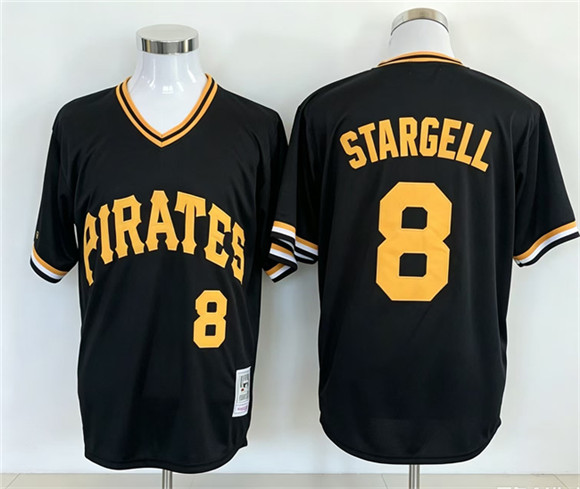 Pittsburgh Pirates #8 Willie Stargell Black Stitched Jersey Pittsburgh Pirates #8 Willie Stargell Black Stitched Jersey