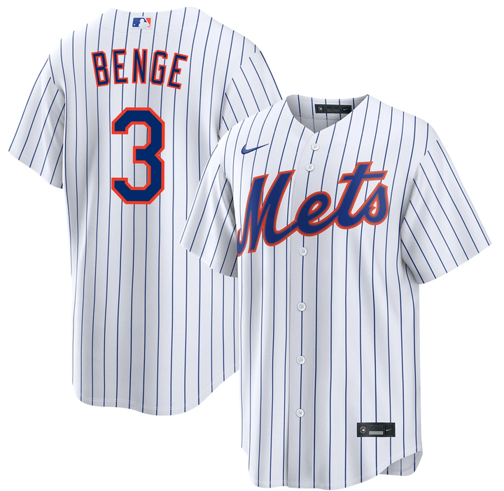 New York Mets #3 Carson Benge 2026 White Cool Base Stitched Baseball Jersey New York Mets #3 Carson Benge 2026 White Cool Base Stitched Baseball Jersey