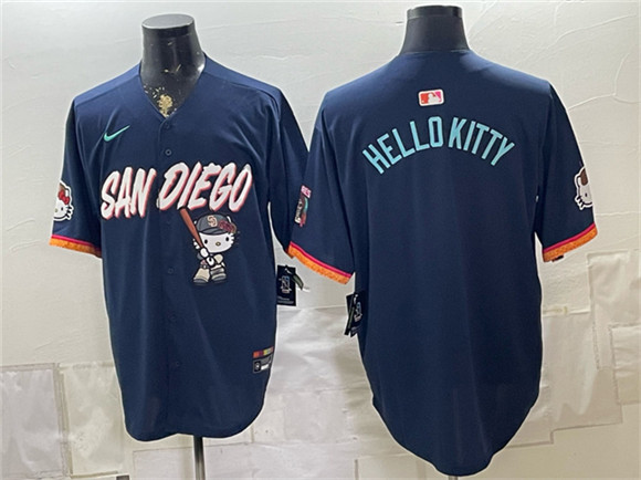 San Diego Padres X Hello Kitty Obsidian 2026 City Connect Stadium Stitched Baseball Jersey