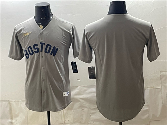 Boston Red Sox Blank Gray Cooperstown Collection Limited Stitched Baseball Jersey