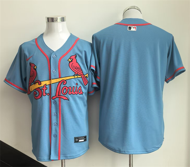 St. Louis Cardinals Blank Blue Limited Stitched Baseball Jersey