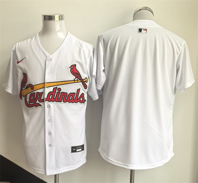 St. Louis Cardinals Blank White Home Limited Stitched Baseball Jersey
