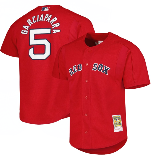 Boston Red Sox #5 Nomar Garciaparra Red Cooperstown Collection Authentic Mitchell & Ness Jersey