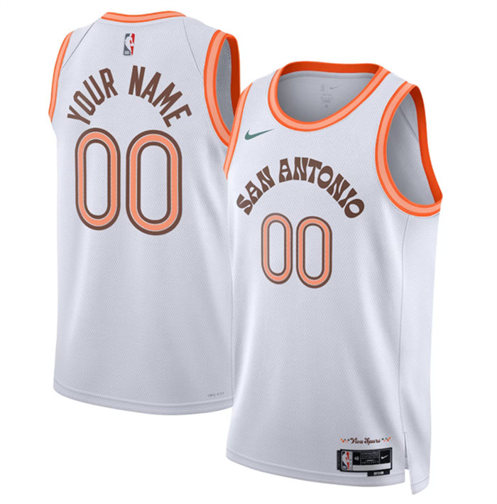San Antonio Spurs Active Player Custom White 2023-24 City Edition Stitched Basketball Jersey San Antonio Spurs Active Player Custom White 2023-24 City Edition Stitched Basketball Jersey