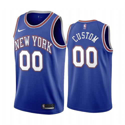 New York Knicks Custom Navy 2019-20 Statement Edition NBA Jersey