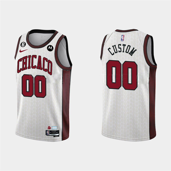 Chicago Bulls Active Player Custom 2022-23 White City Edition Stitched Basketball Jersey