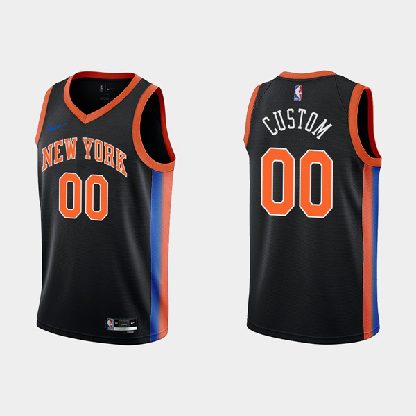 New York Knicks Active Custom 2022-23 Black City Edition Stitched Basketball Jersey