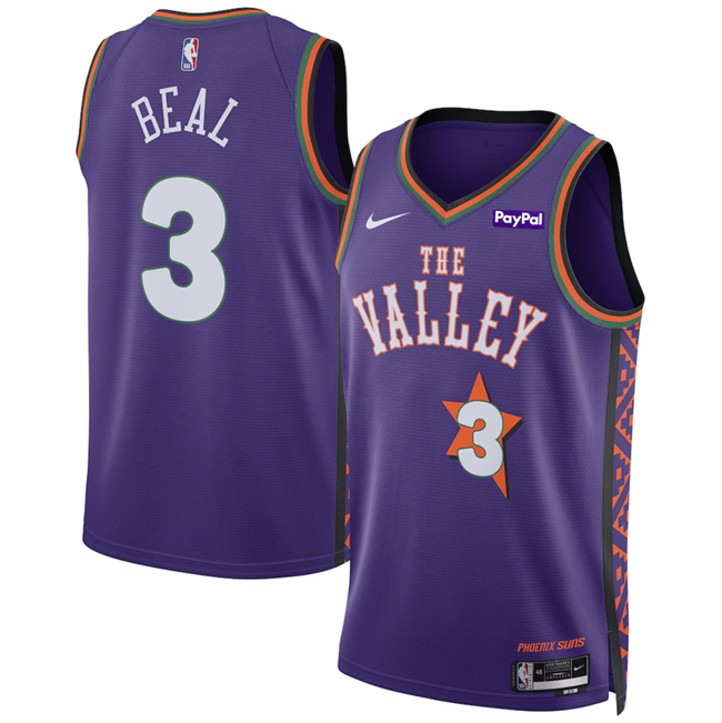 Phoenix Suns #3 Bradley Beal Purple 2024-25 City Edition Stitched Basketball Jersey