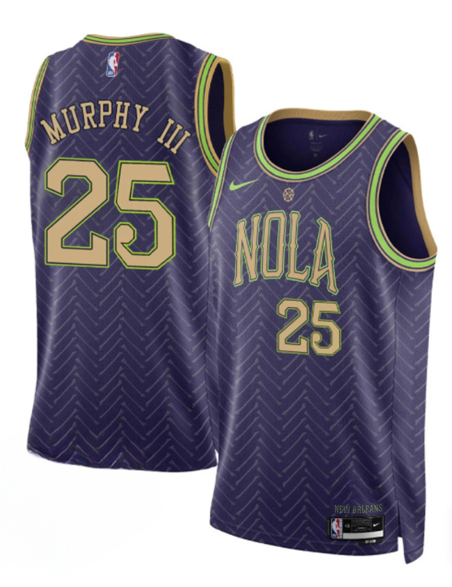 New Orleans Pelicans #25 Trey Murphy III Purple 2024-25 City Ediiton Stitched Basketball Jersey