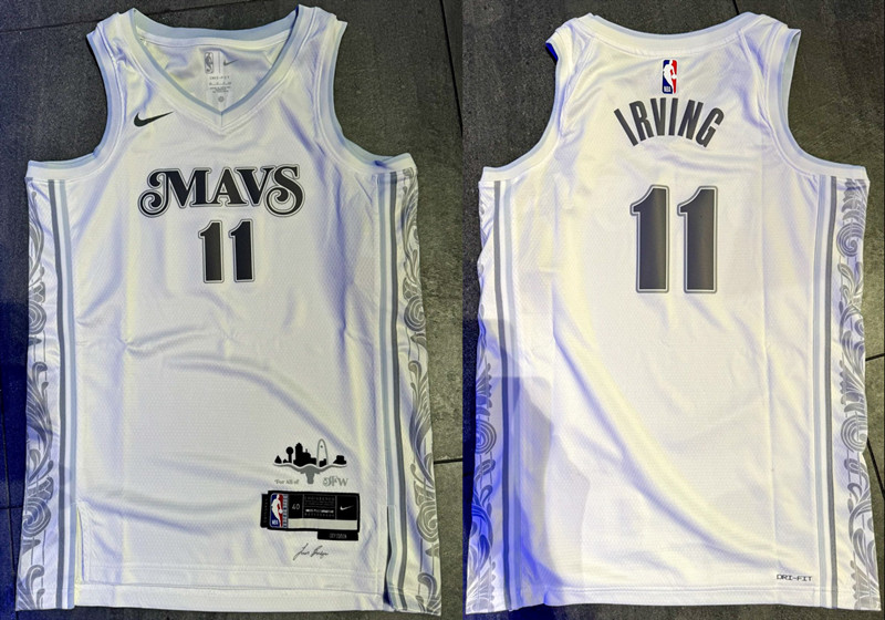 Dallas Mavericks Active Player Custom White 2024-25 City Edition Stitched Basketball Jersey