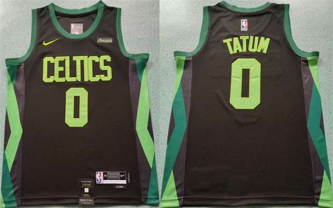 Boston Celtics #0 Jayson Tatum Black 2024-25 City Edition Statement Edition Stitched Basketball Jersey