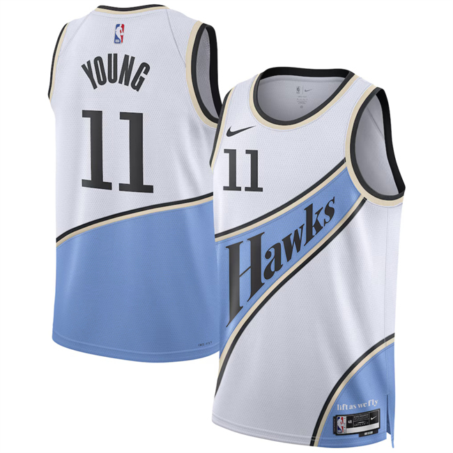 Atlanta Hawks #11 Trae Young White 2024-25 City Edition Stitched Jersey