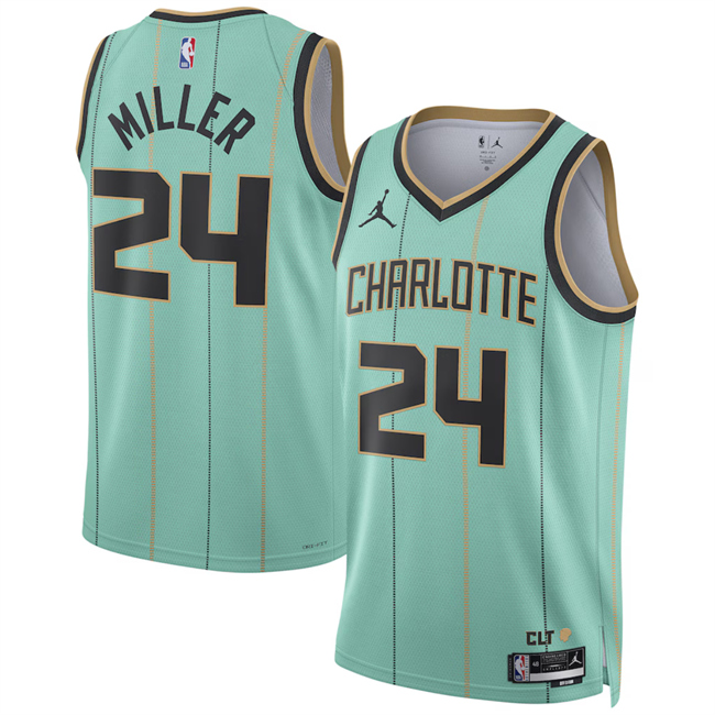 Charlotte Hornets #24 Brandon Miller Mint 2024-25 City Edition Stitched Basketball Jersey