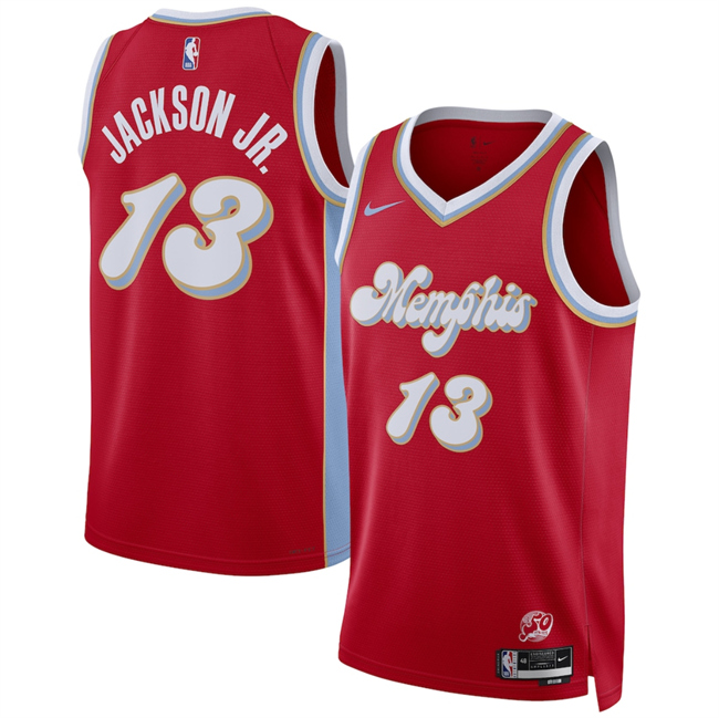 Memphis Grizzlies #13 Jaren Jackson Jr. Red 2024-25 City Edition Stitched Basketball Jersey