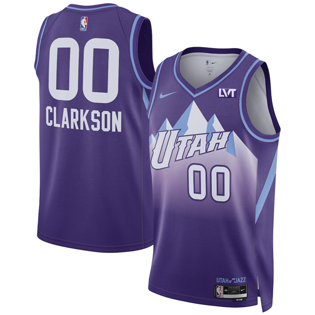 Utah Jazz #00 Jordan Clarkson Purple 2024-25 City Edition Stitched Basketball Jersey