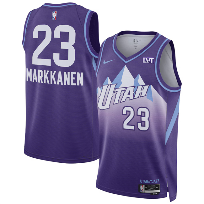 Utah Jazz #23 Lauri Markkanen Purple 2024-25 City Edition Stitched Basketball Jersey