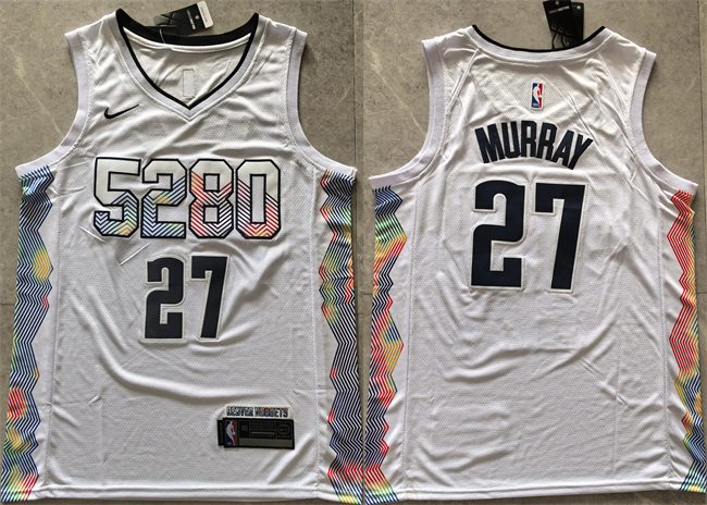 Denver Nuggets #27 Jamal Murray White 2024 City Edition Stitched Basketball Jersey