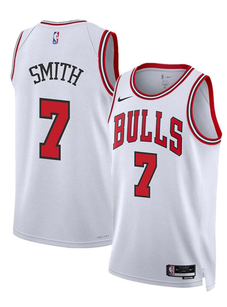 Chicago Bulls #7 Jalen Smith White 2024 Association Edition Stitched Basketball Jersey