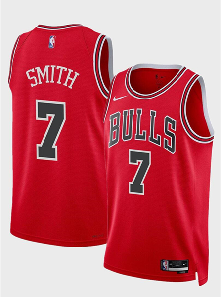 Chicago Bulls #7 Jalen Smith Red 2024 Icon Edition Stitched Basketball Jersey