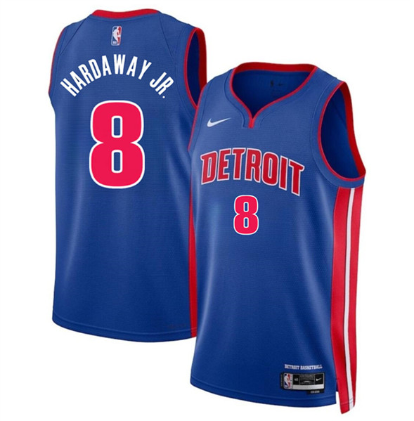 Detroit Pistons #8 Tim Hardaway Jr Blue 2024 Icon Edition Stitched Jersey Detroit Pistons #8 Tim Hardaway Jr Blue 2024 Icon Edition Stitched Jersey