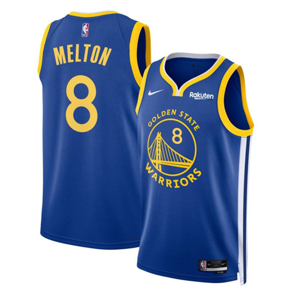 Golden State Warriors #8 De??Anthony Melton Blue Icon Edition Stitched Basketball Jersey