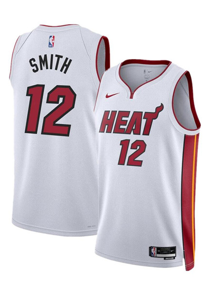 Miami Heat #12 Dru Smith White 2024 Association Edition Stitched Basketball Jersey