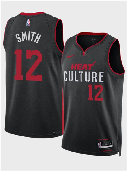 Miami Heat #12 Dru Smith Black 2024 City Edition Stitched Basketball Jersey