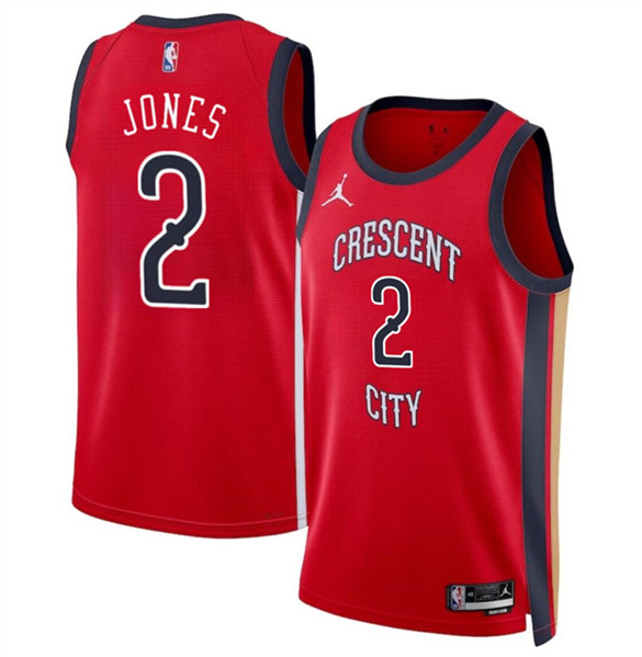 New Orleans Pelicans #2 Herb Jones Red 2024 Statement Edition Stitched Basketball Jersey