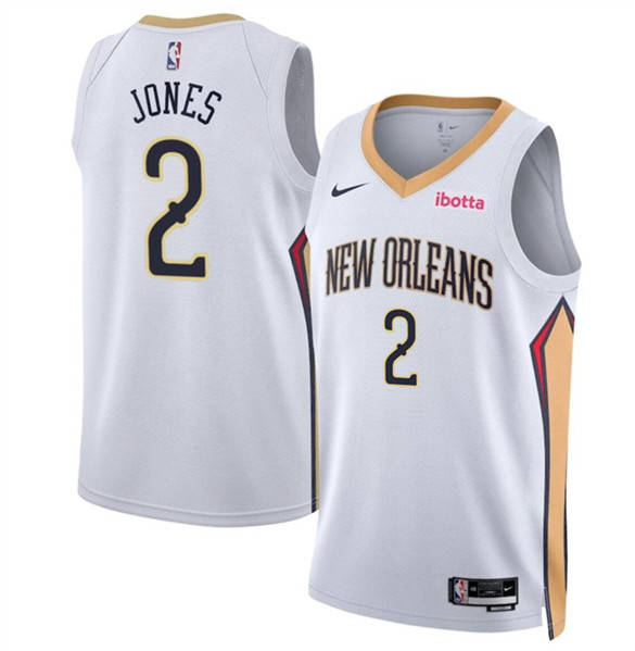 New Orleans Pelicans #2 Herb Jones White 2024 Association Edition Stitched Basketball Jersey
