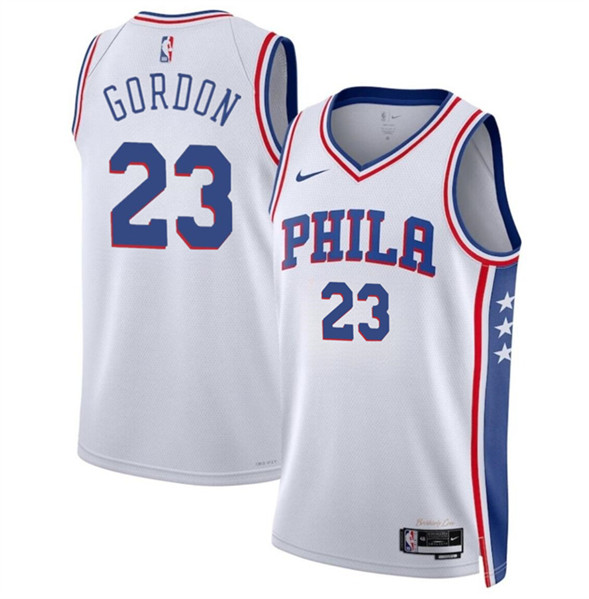 Philadelphia 76ers #23 Eric Gordon White Association Edition Stitched Jersey