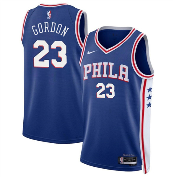 Philadelphia 76ers #23 Eric Gordon Royal Icon Edition Stitched Jersey