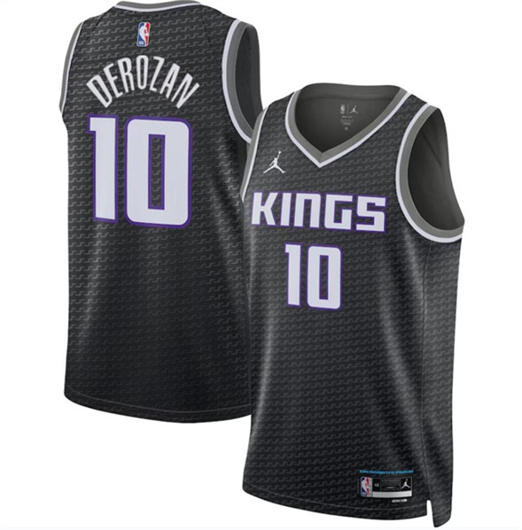 Sacramento Kings #10 DeMar DeRozan Black Statement Edition Stitched Jersey