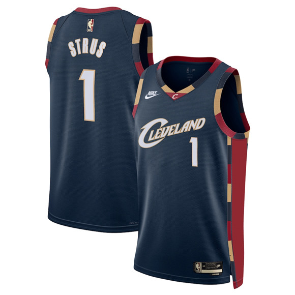 Cleveland Cavaliers #1 Max Strus Navy 2025 Classic Edition Stitched Jersey