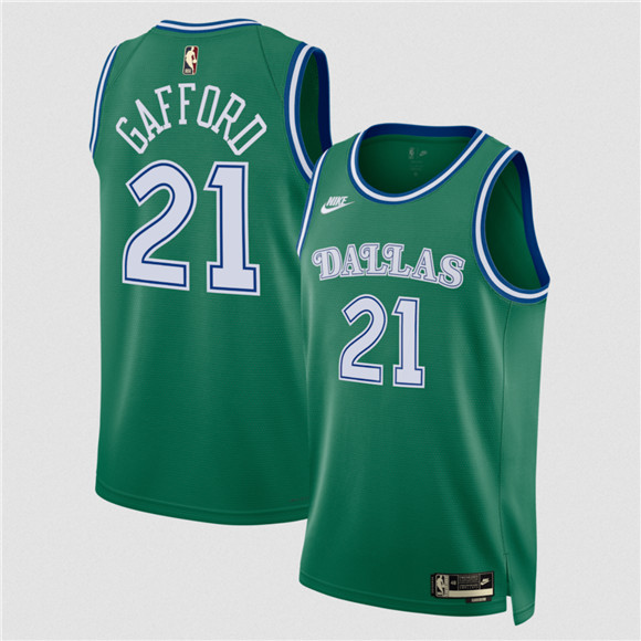 Dallas Mavericks #21 Daniel Gafford Green 2025 Classic Edition Stitched Basketball Jersey