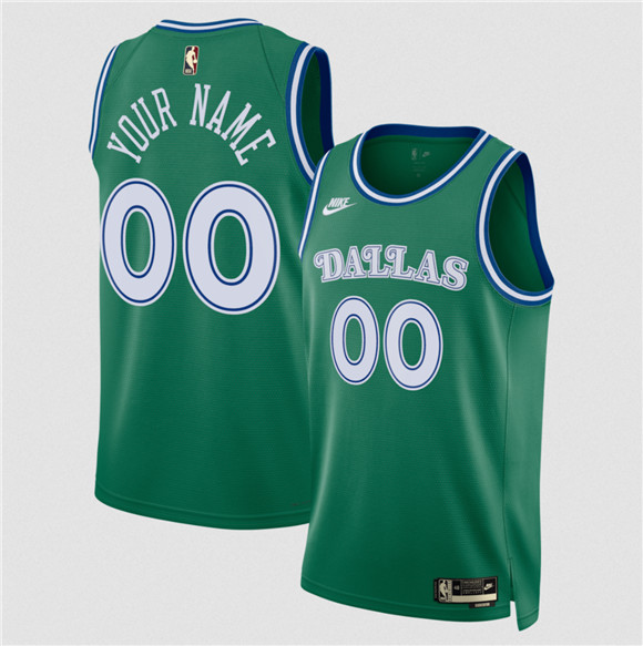 Dallas Mavericks Active Player Custom Green 2025 Classic Edition Stitched Basketball Jersey