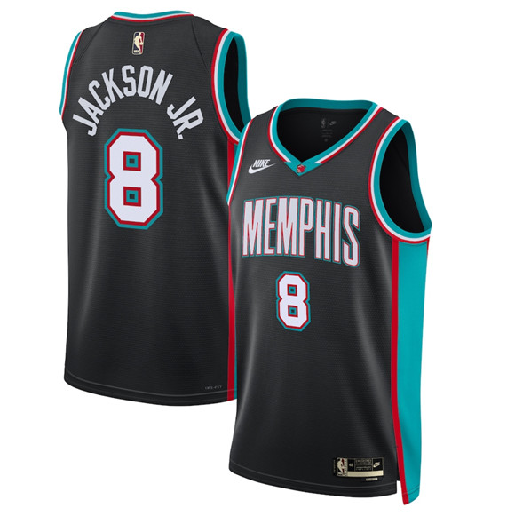 Memphis Grizzlies #8 Jaren Jackson Jr. Black 2025 Classic Edition Stitched Basketball Jersey