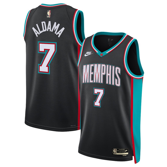 Memphis Grizzlies #7 Santi Aldama Black 2025 Classic Edition Stitched Basketball Jersey