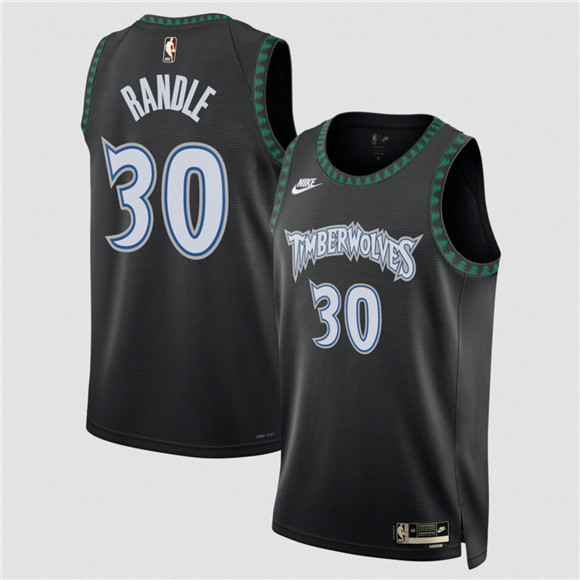 Minnesota Timberwolves #30 Julius Randle Black 2025 Classic Edition Stitched Jersey
