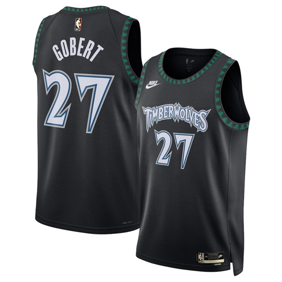 Minnesota Timberwolves #27 Rudy Gobert Black 2025 Classic Edition Stitched Jersey