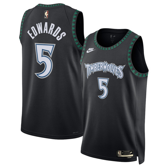 Minnesota Timberwolves #5 Anthony Edwards Anthony Edwards Black 2025 Classic Edition Stitched Jersey