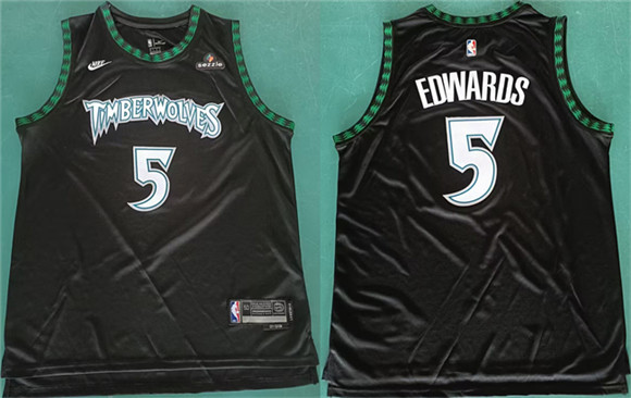 Minnesota Timberwolves #5 Anthony Edwards Anthony Edwards Black 2025 Classic Edition Stitched Jersey