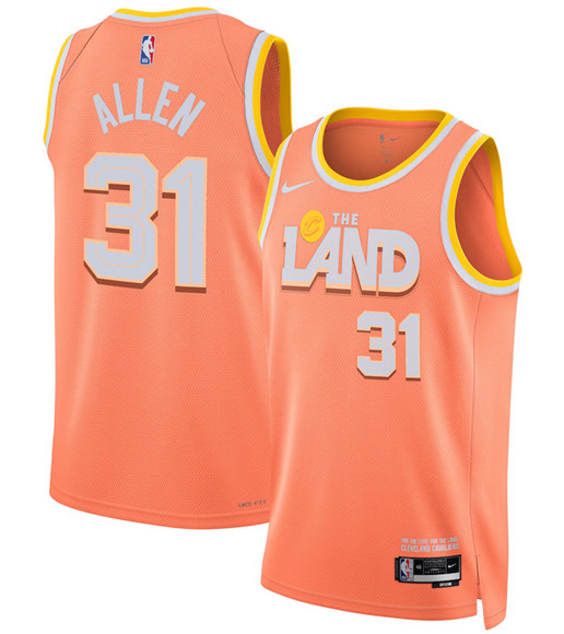 Cleveland Cavaliers #31 Jarrett Allen Orange 2025-26 City Edition Swingman Stitched Jersey