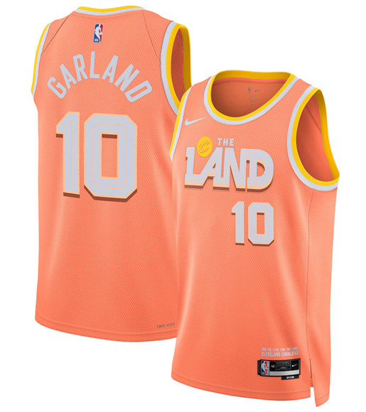 Cleveland Cavaliers #10 Darius Garland Orange 2025-26 City Edition Swingman Stitched Jersey