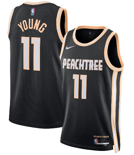 Atlanta Hawks #11 Trae Young Black 2025-26 City Edition Swingman Stitched Jersey