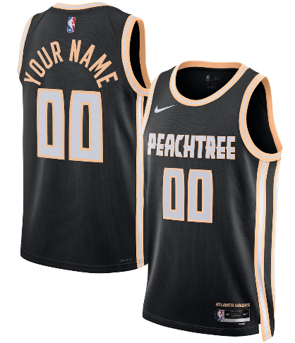 Atlanta Hawks Active Player Custom Black 2025-26 City Edition Swingman Stitched Jersey